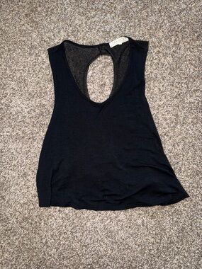 Joah Brown Open-Back Black Tank Top